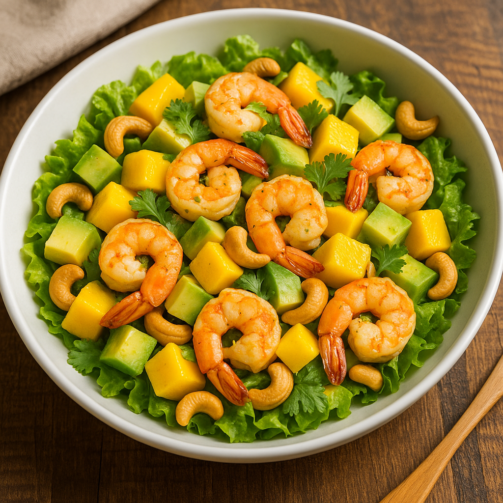 Salade Avocat Mangue Crevettes
