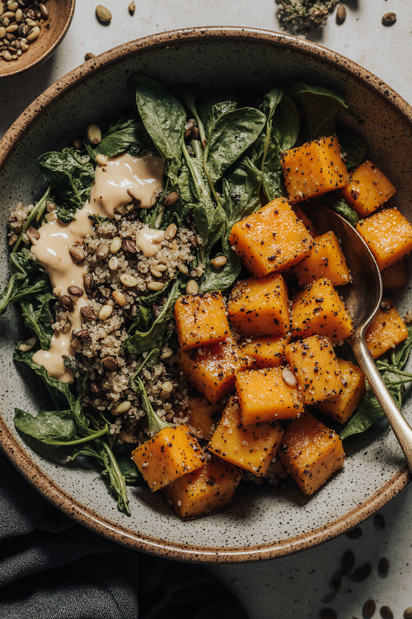 Bowl d’hiver Recette à la courge butternut facile