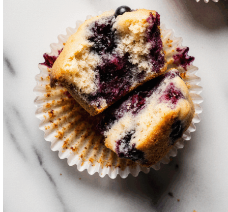 Muffins Protéinés aux Myrtilles Muffins Protéinés aux Myrtilles