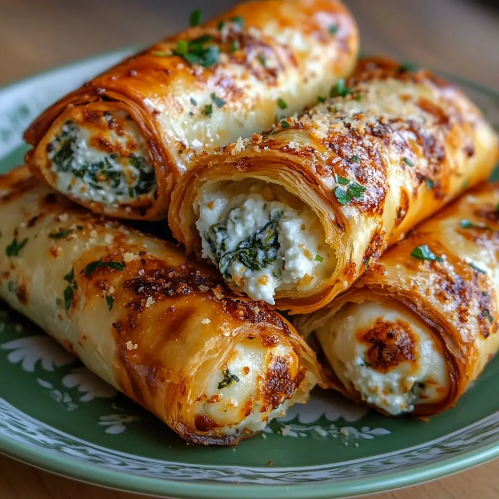 Cigares Croustillants Fromage Épinards - Recette Facile