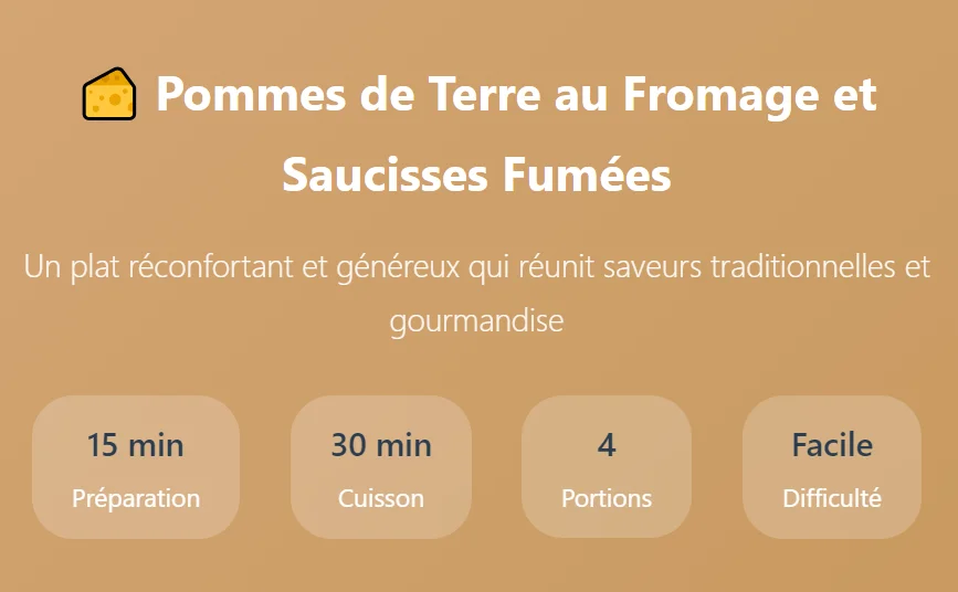 Pommes de Terre et Saucisse Recette