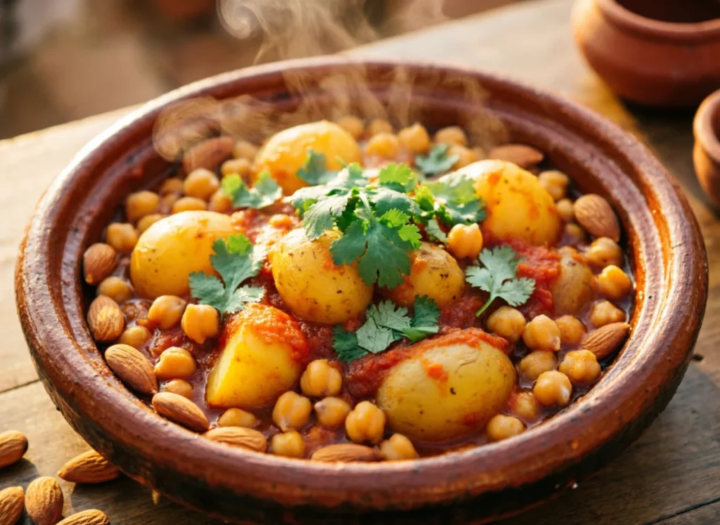 Tajine de Pommes de Terre et Haricots Chiches à la Marocaine Tajine de Pommes de Terre et Haricots Chiches à la Marocaine