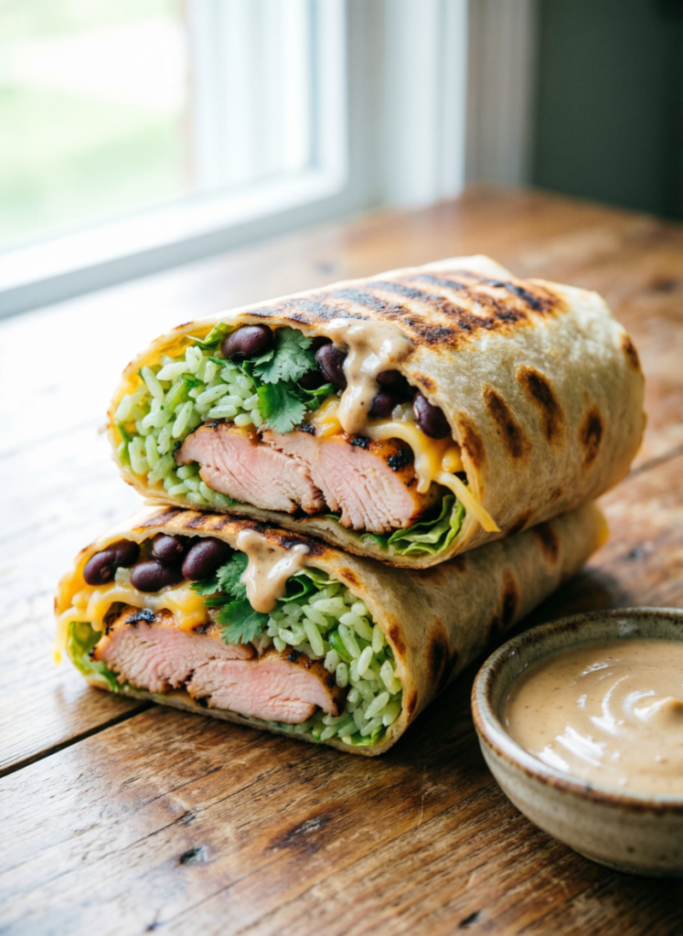 burrito poulet grillé sauce ranch chipotle burrito poulet grillé sauce ranch chipotle